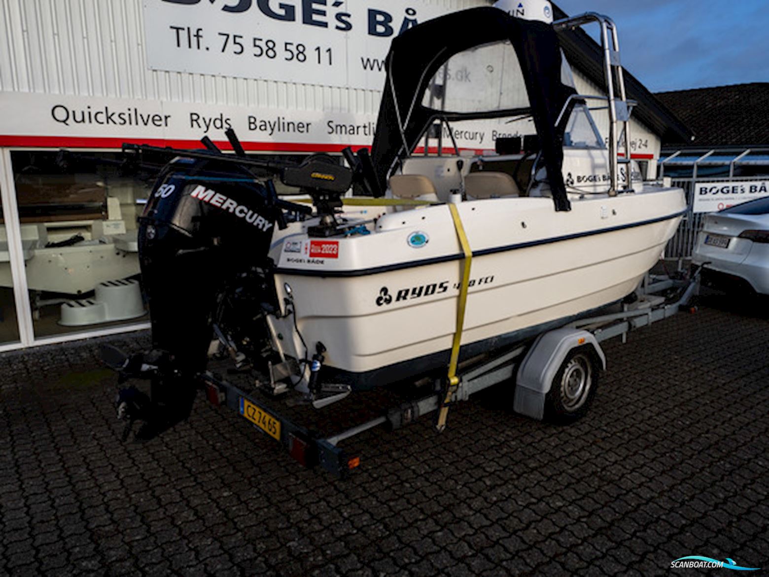 Ryds 490 Fci Med 50 hk Mercury-Efi 4 Takt og 1300 kg Brenderup - Anvisningssalg