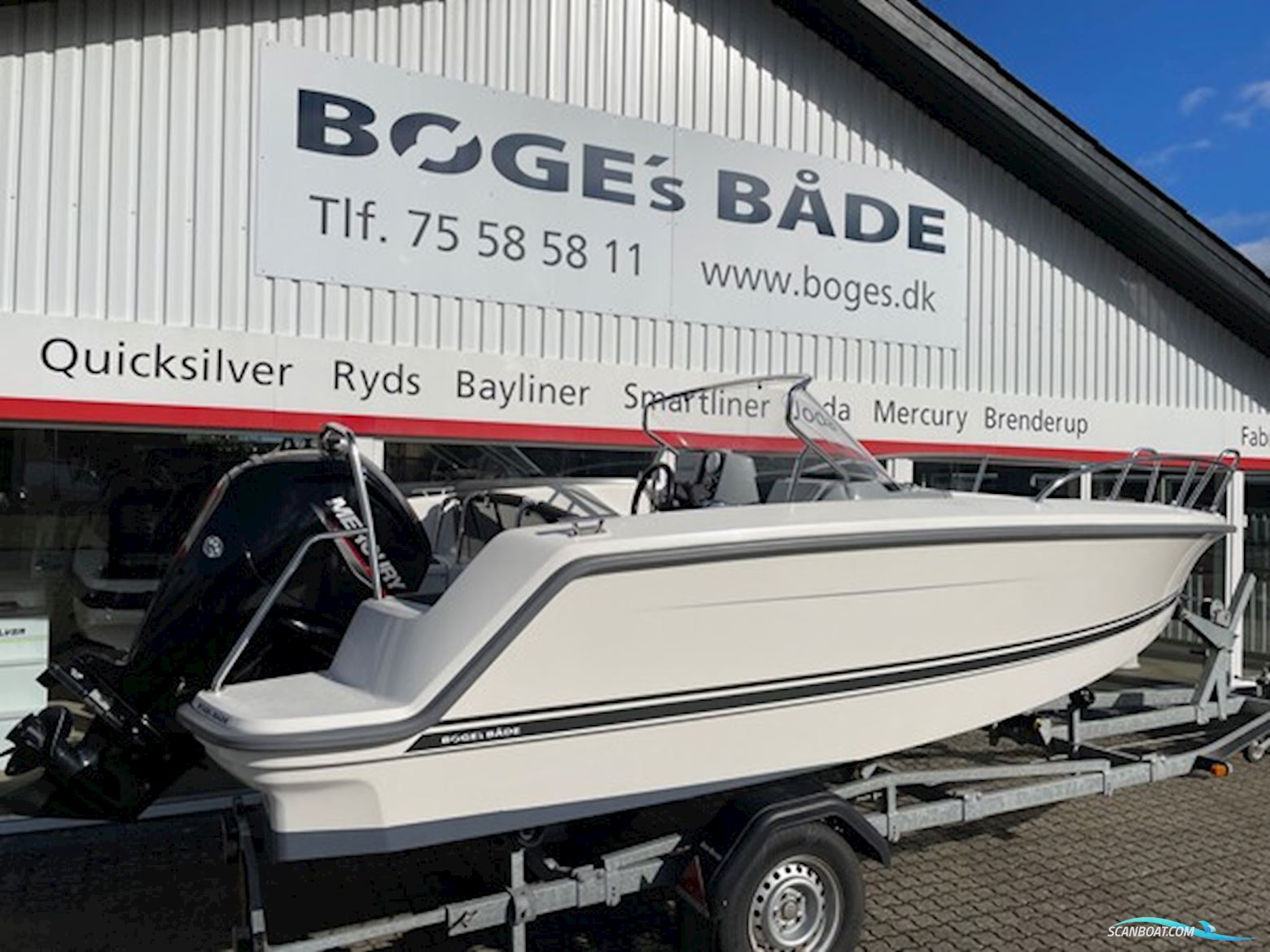 Ryds 548 Sport Med Mercury F100 Efi Elpt og Nysynet Brenderup 1300 kg Trailer - Anvisningssalg - Solgt