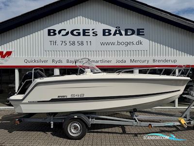 Ryds 548VI Sport X-Line med 100 hk Mercury-EFI 4 takt 2,1L og 1300 kg Brenderup bådtrailer Motorbåd 2020, med Mercury motor, Danmark