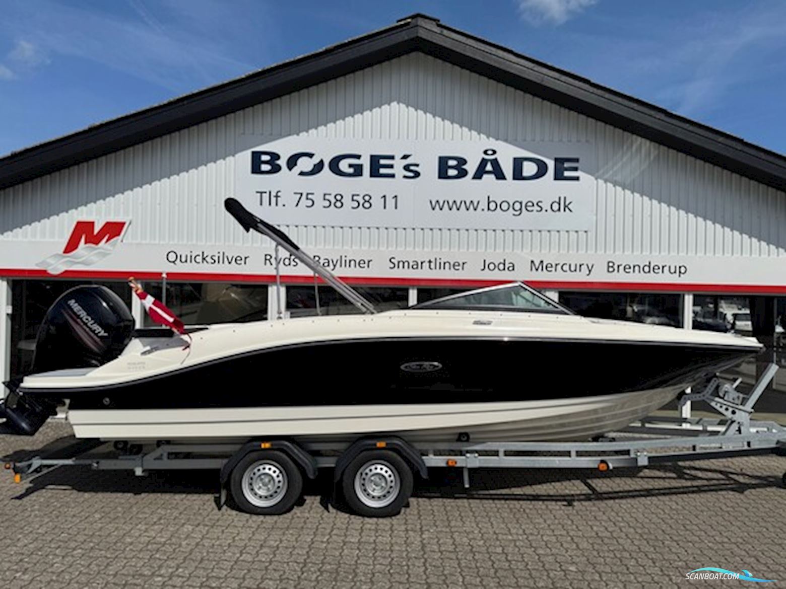 SeaRay 210 SPX OB med F150 Mercury-EFI 4 takt 3,0L XL inkl. Brenderup 2000 kg - Anvisningssalg - SOLGT Motorbåd 2019, med Mercury motor, Danmark