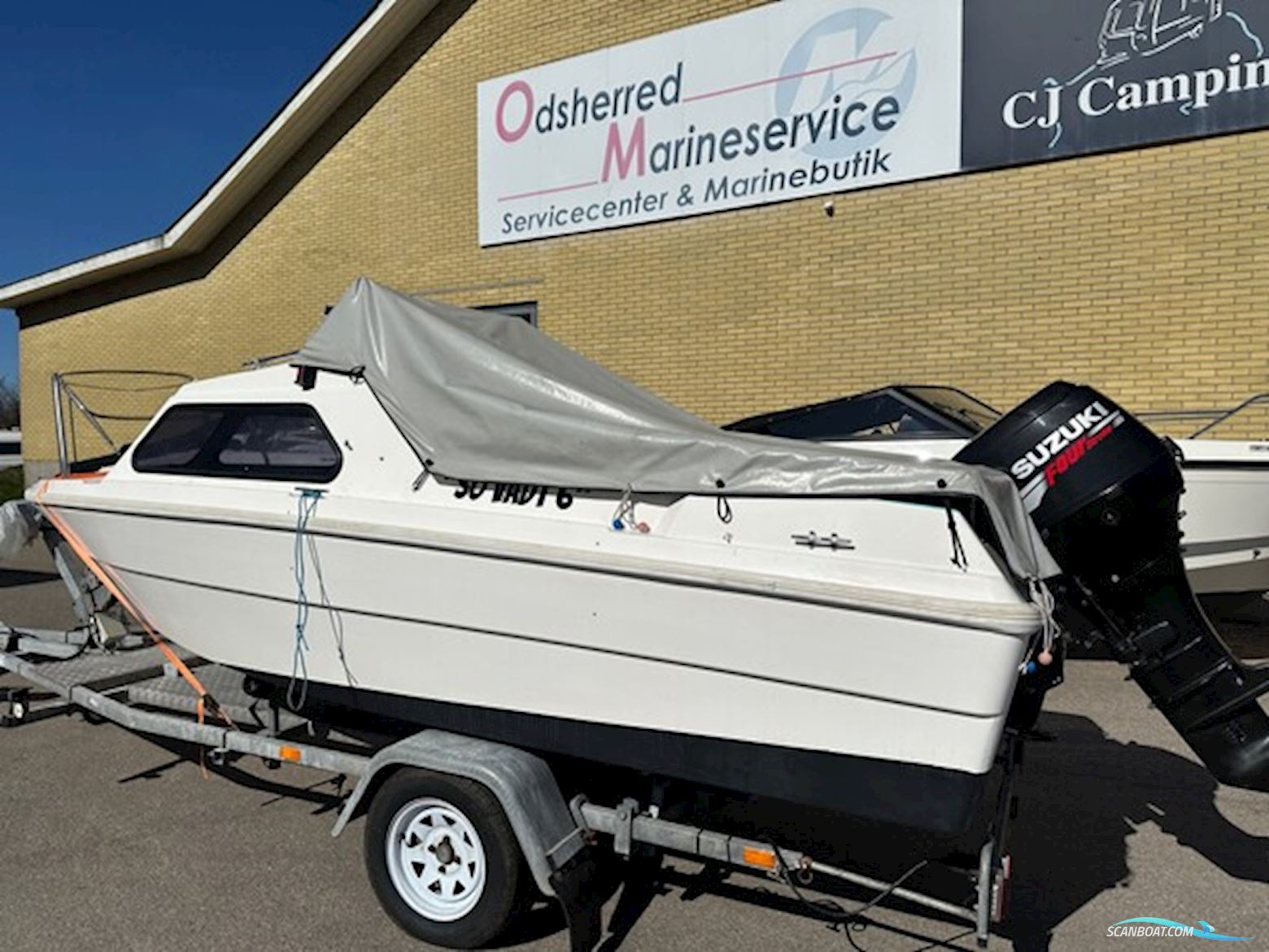 Shetland Cadet med Suzuki DF50 hk – inkl. trailer og kaleche Motorbåd 1985, med Suzuki motor, Danmark