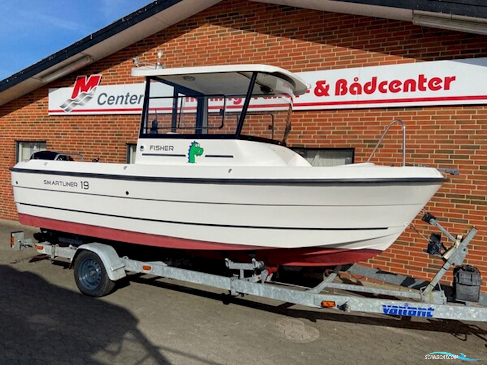 Smartliner Fisher 19 m/Mercury F80 hk Efi 4-Takt - Kun Sejlet 10 T !