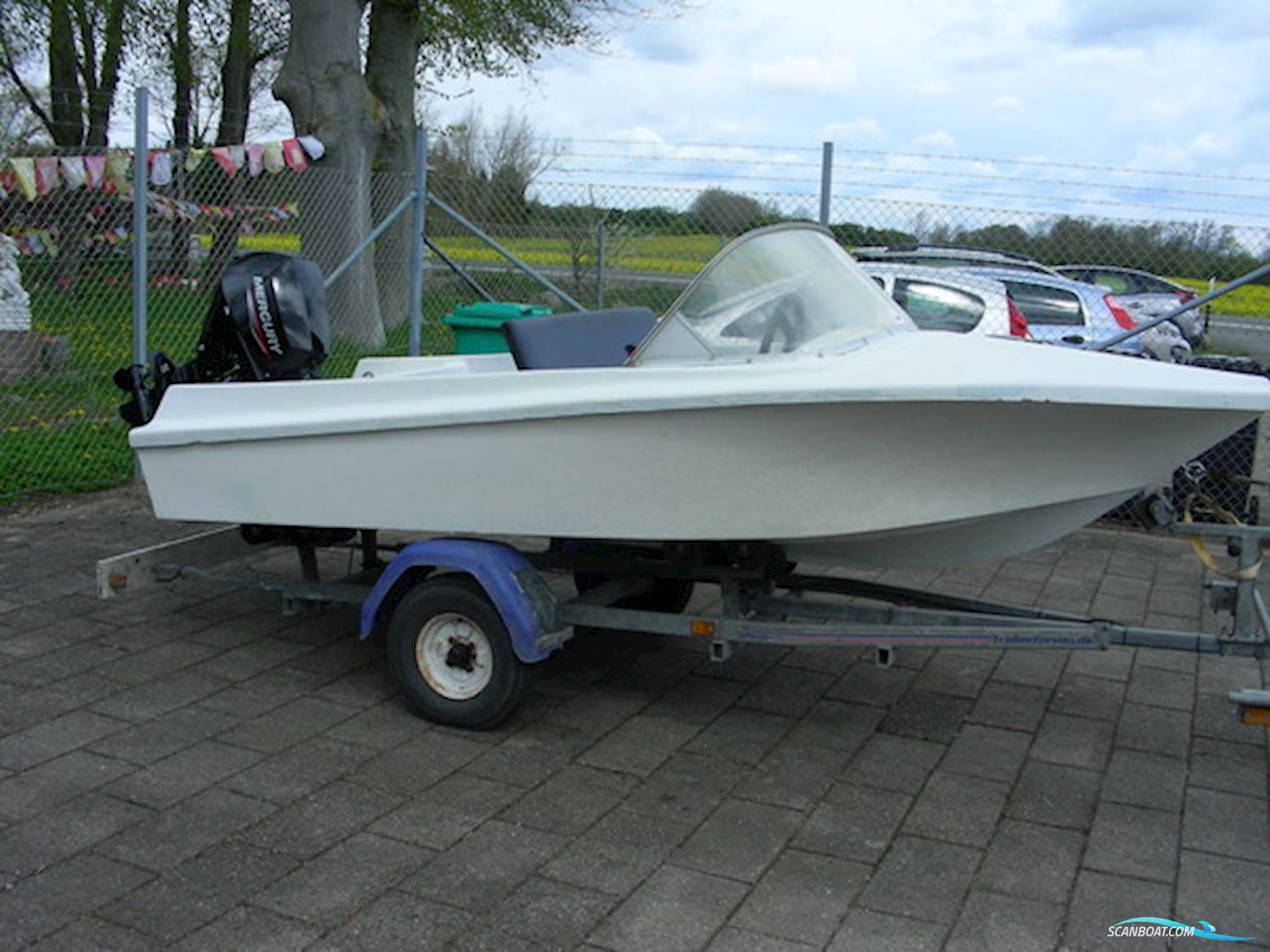 Speedbåd m Ny Mercury F20 E hk Efi & Nysynet Trailer Motorbåd 2024, med Mercury F20 E Efi motor, Danmark