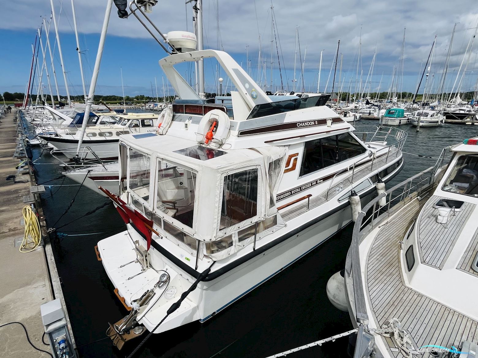 Storebro Royal Cruiser 340 Biscay Motorbåd 1991, med 2 x 306 HK Volvo Penta Tamd 61A motor, Danmark