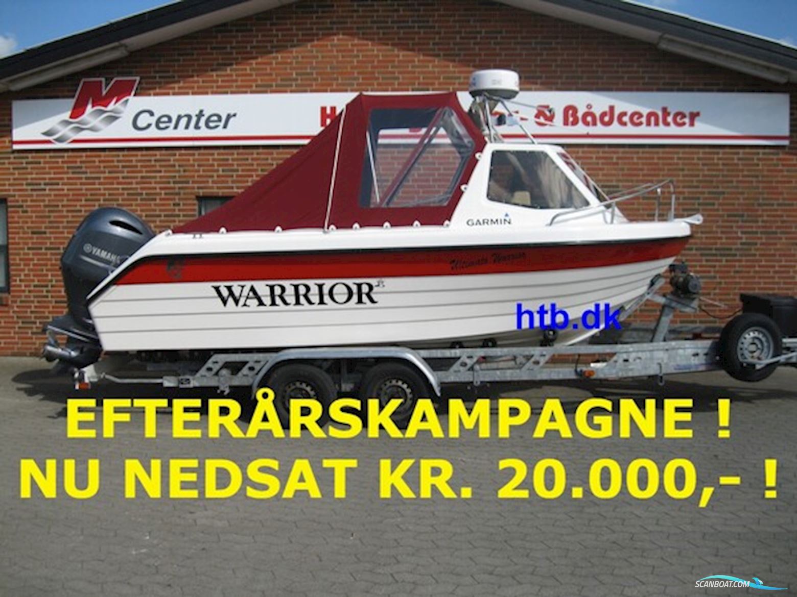 Warrior 175 m/Yamaha F150 hk 4-takt og Indespension 2600 kg boggitrailer - NU NEDSAT KR. 20.000,- ! Motorbåd 2000, med Yamaha motor, Danmark