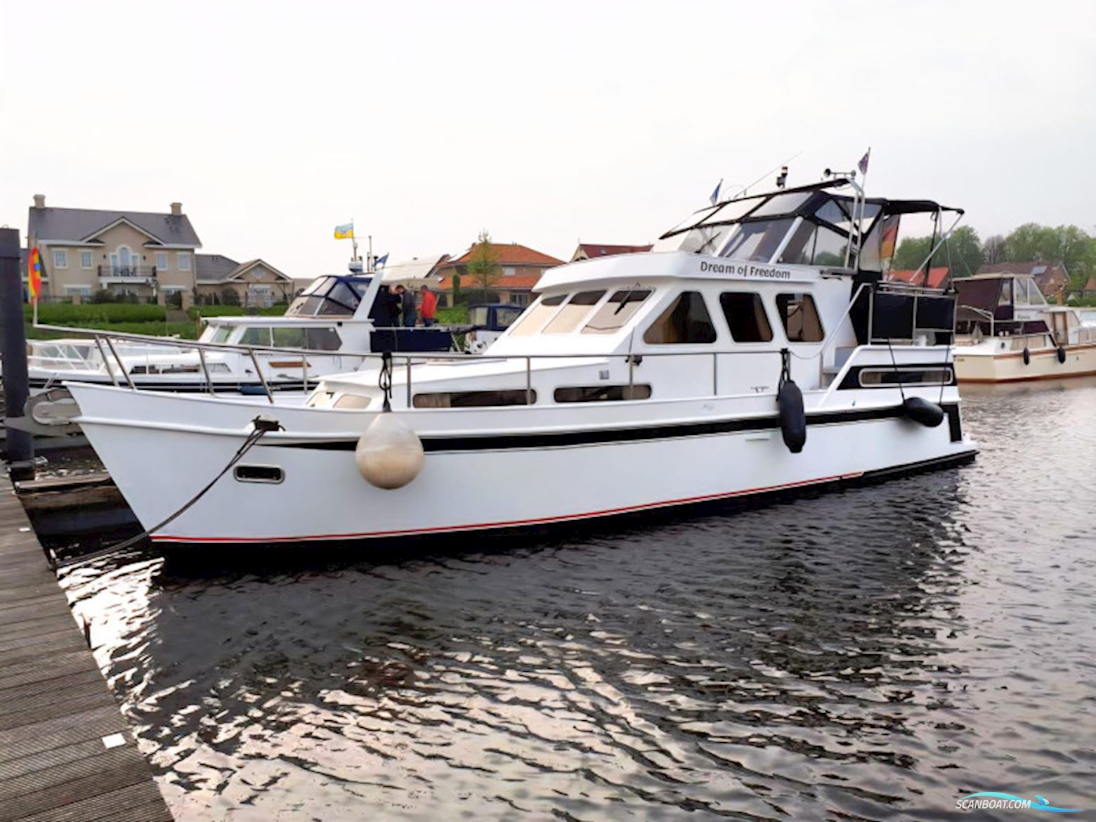 Werftbau Stahlboot Motorbåd 1991, med Hanomag "Diesel" Mit Welle motor, Holland