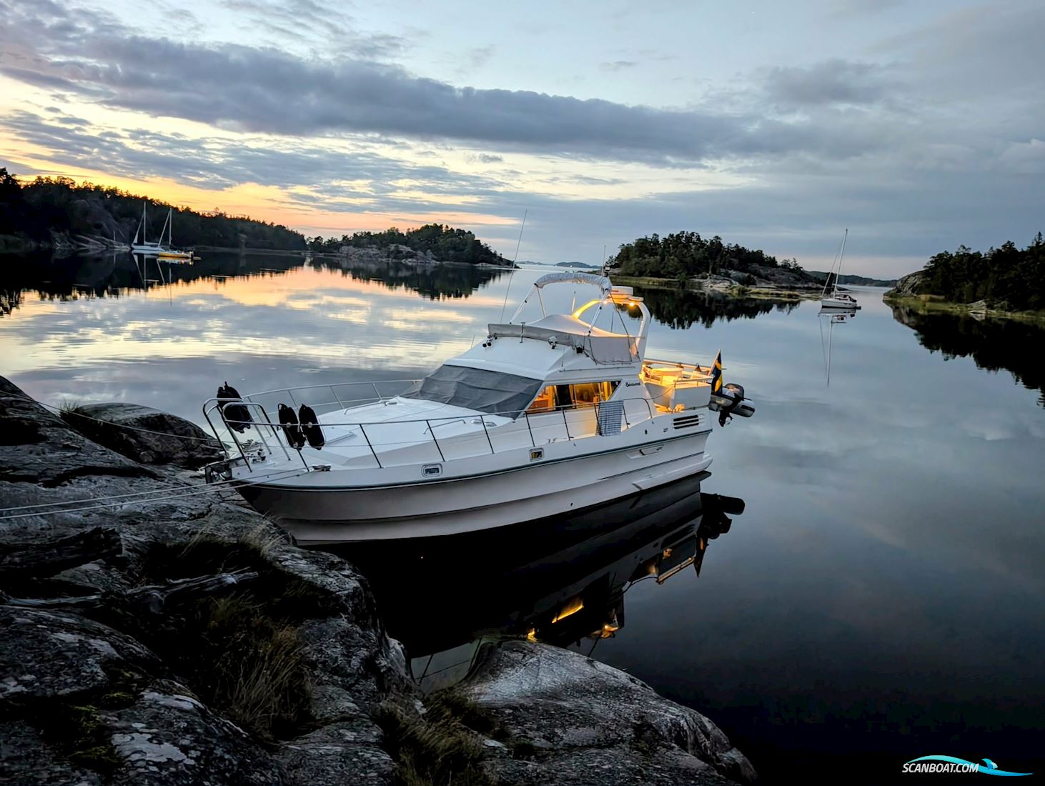 Birchwood 37 TS Fly Motorbåt 1990, med Volvo Penta TAMD motor, Sverige