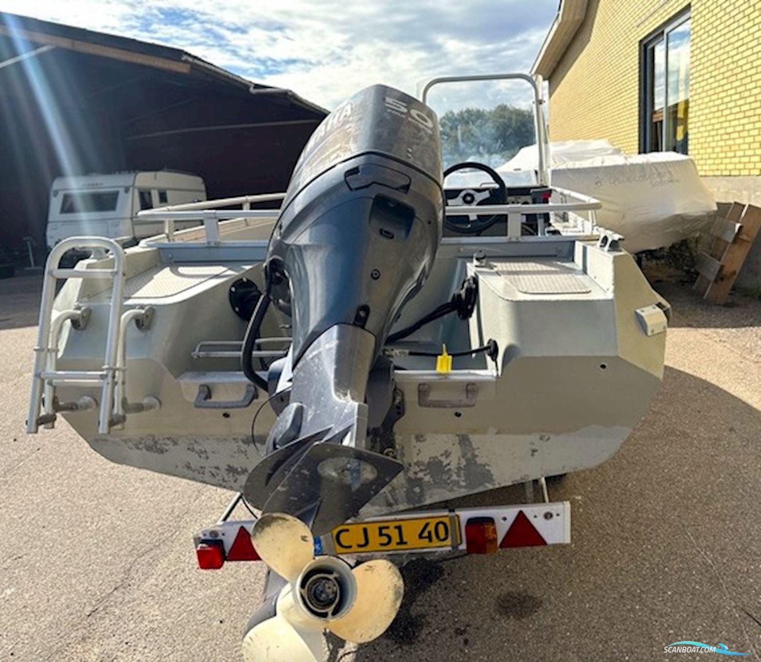 Buster M Styrepultbåd Med Yamaha 50 HK – Aluminiumsbåd Til Fiskeri, Fritid og Vandsport (2005)