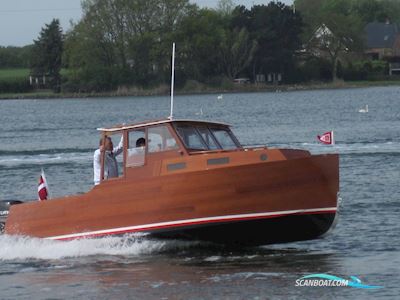 “Caoba” – Unik Hemingway-Inspireret Mahognibåd Med Moderne Konstruktion Motorbåt 2018, med Mercury 150 HK Efi motor, Danmark
