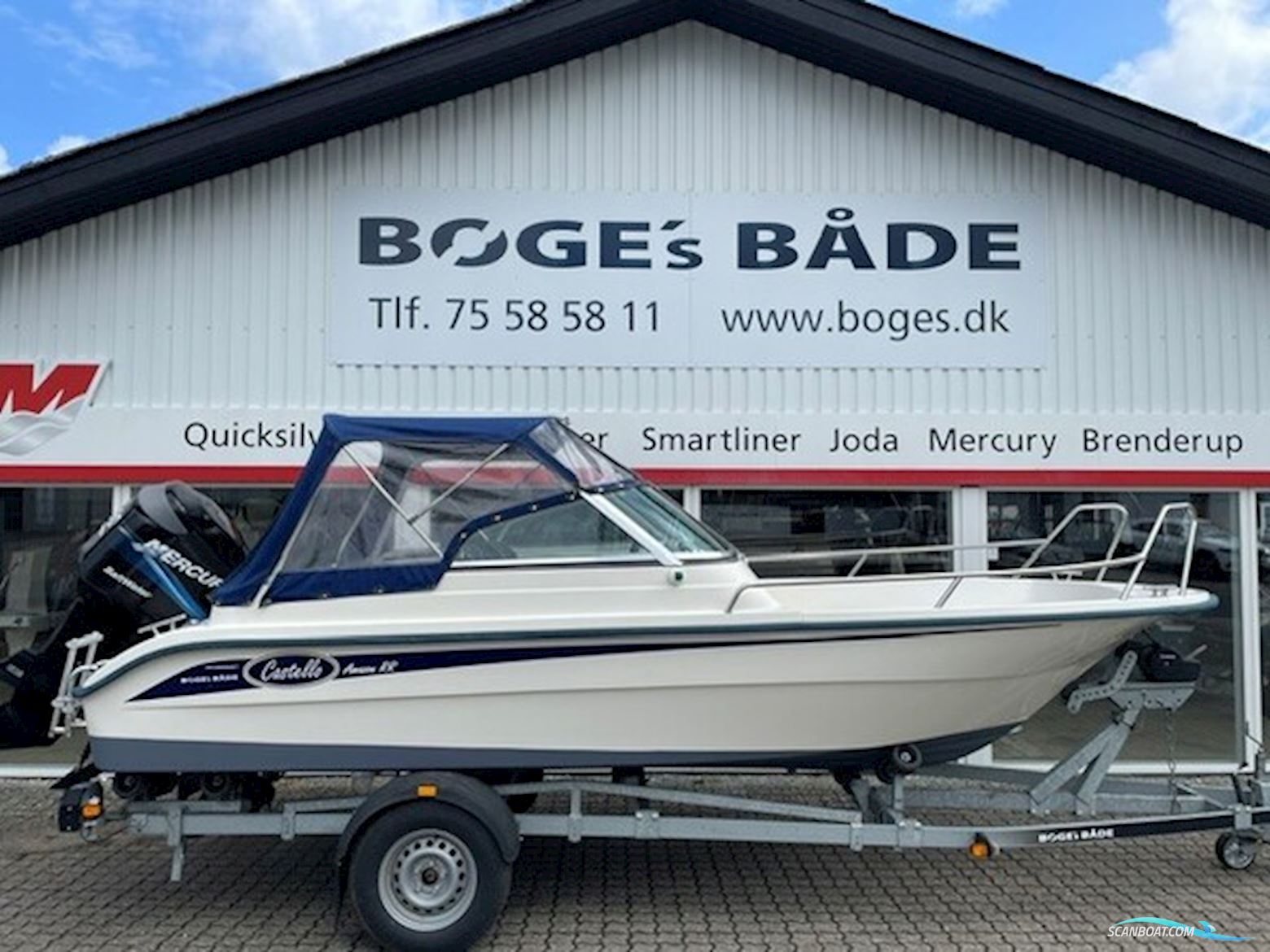 Castello 533 Amazon RR Med 90 hk Mercury-Dfi Optimax Bowrider Motorbåt 2005, med Mercury motor, Danmark