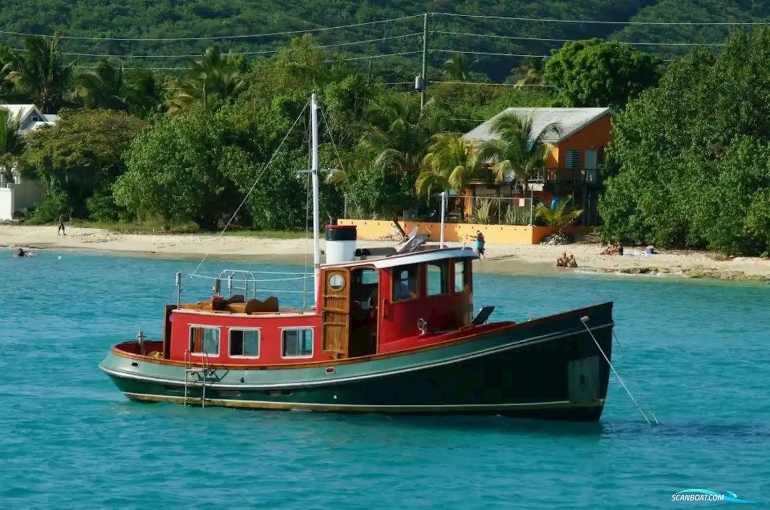 Custom Lord Nelson Victory Tug 37 Motorbåt 1986, med Cummins motor, Virgin Islands