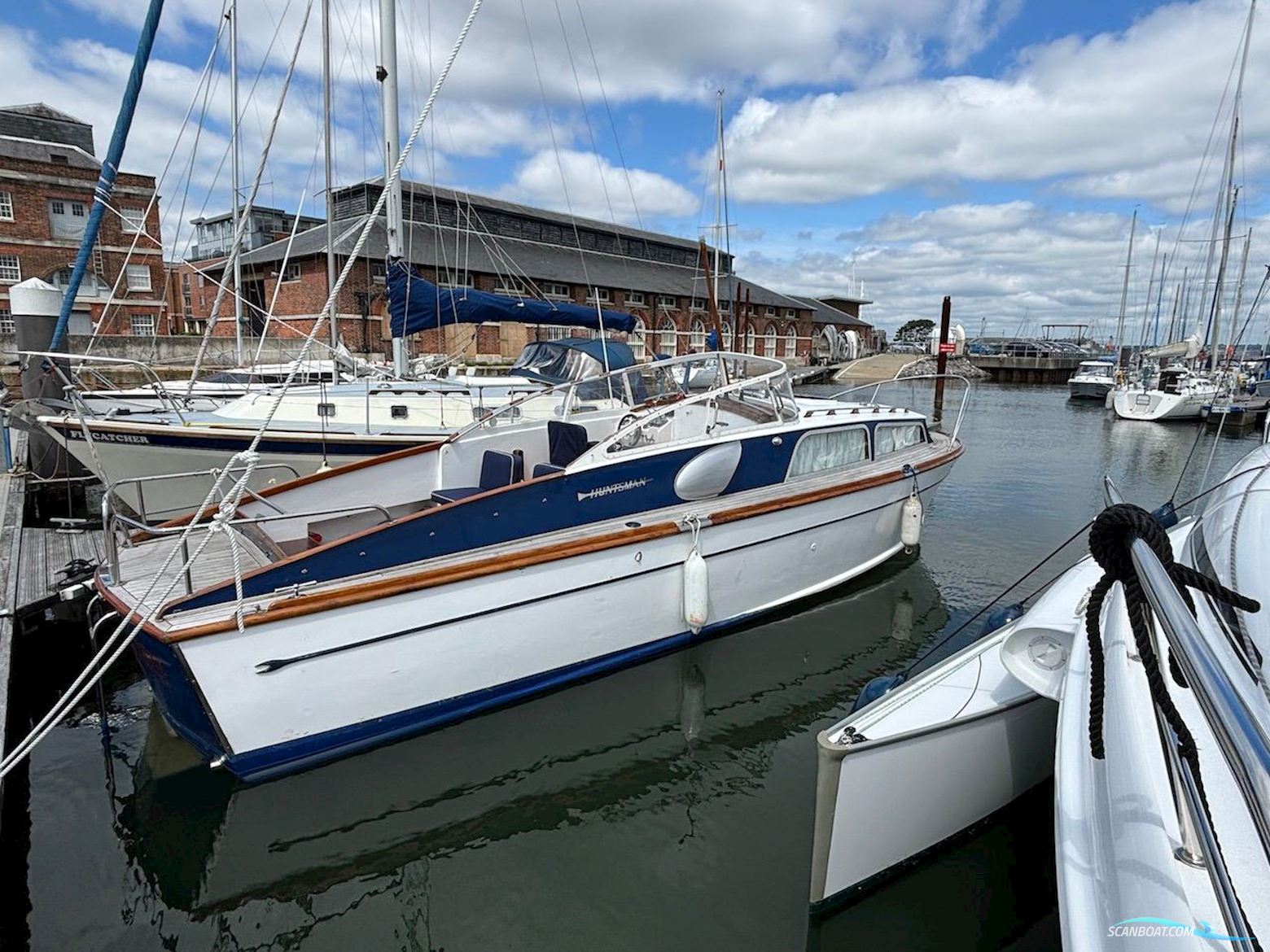 Fairey Huntsman 28 Motorbåt 1969, med Perkins motor, England