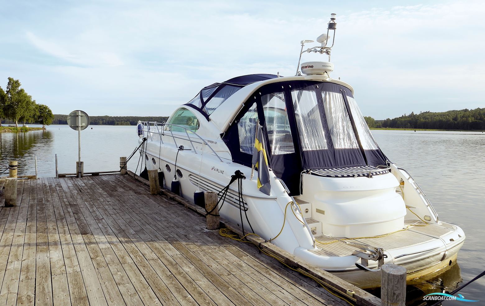 Fairline Targa 48 Motorbåt 2000, med 2 x Volvo Penta Tamp74-P motor, Sverige