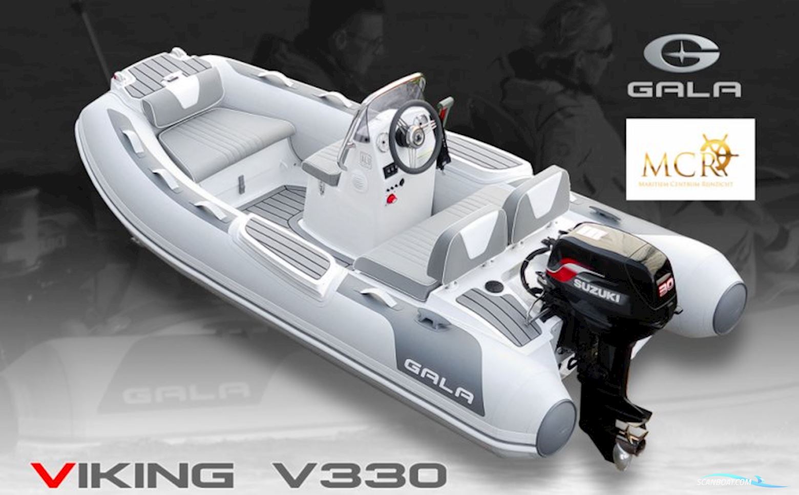 Gala V330 Valmex Zwart Sidestep Motorbåt 2024, Holland