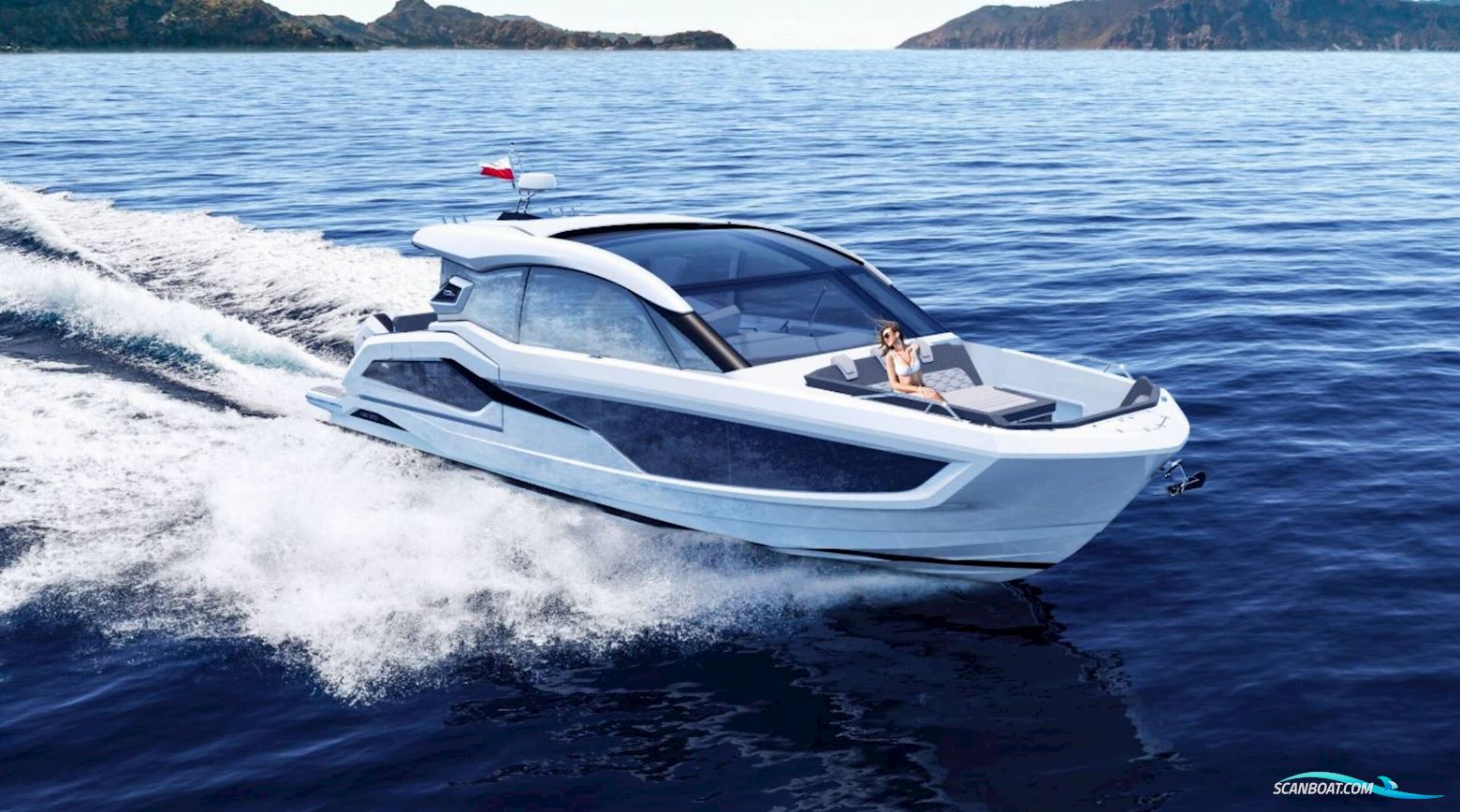 Galeon 435 Gto Motorbåt 2025, med 2 X 300 HK Påhængsmotor motor, Danmark