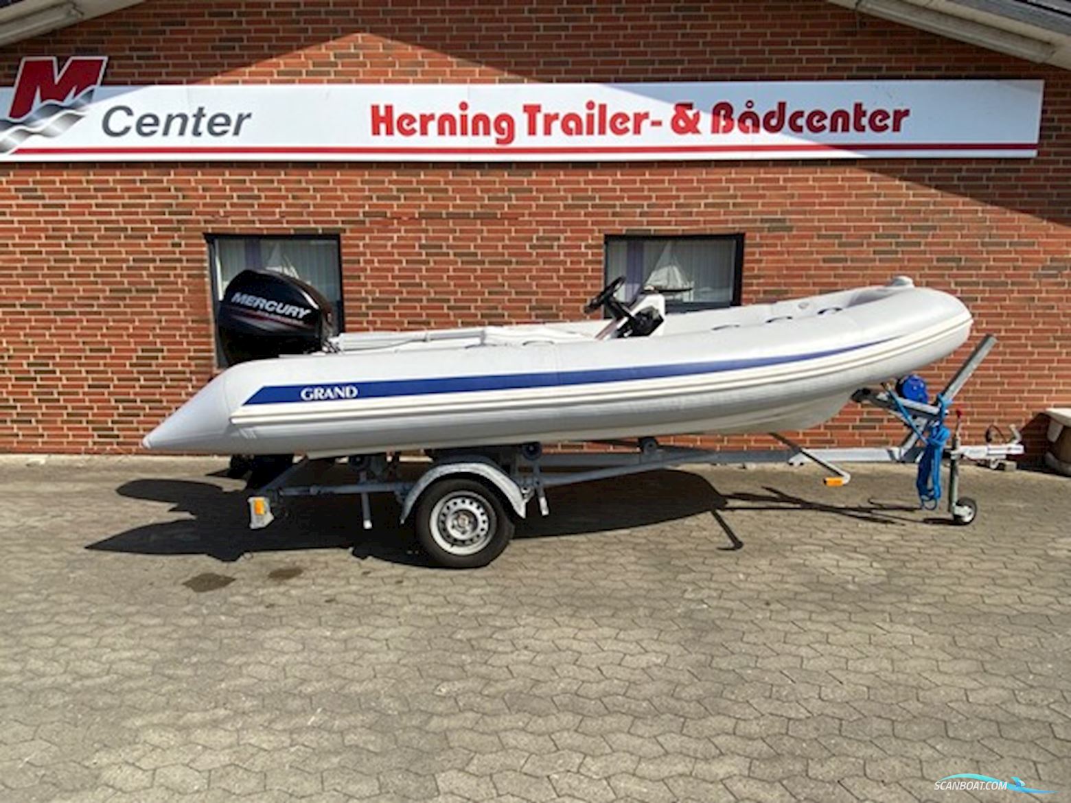 Grand S470 rib m/jockeypult m/Mercury F40 hk EFI og Scandic trailer Motorbåt 2019, med Mercury motor, Danmark