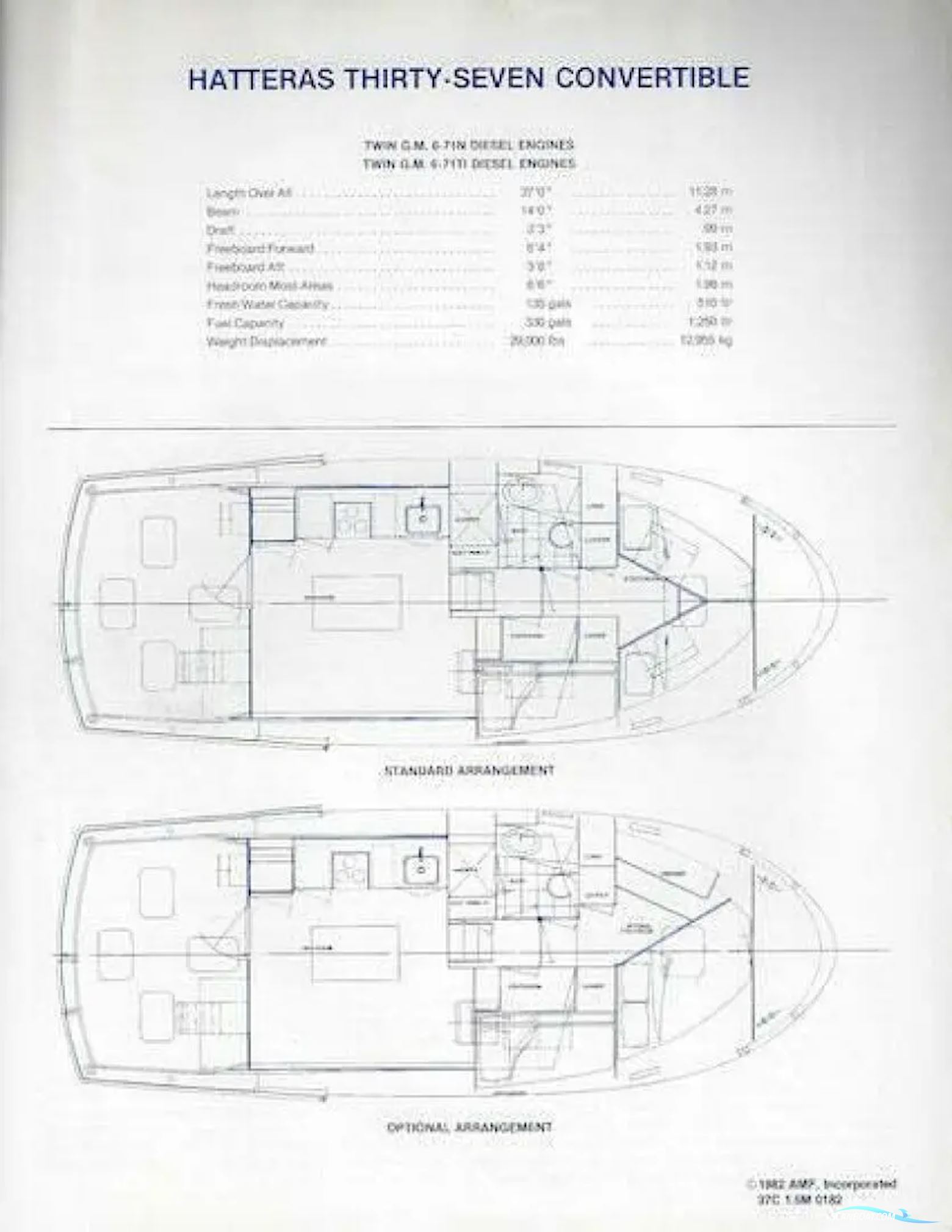 Hatteras 37 Convertible