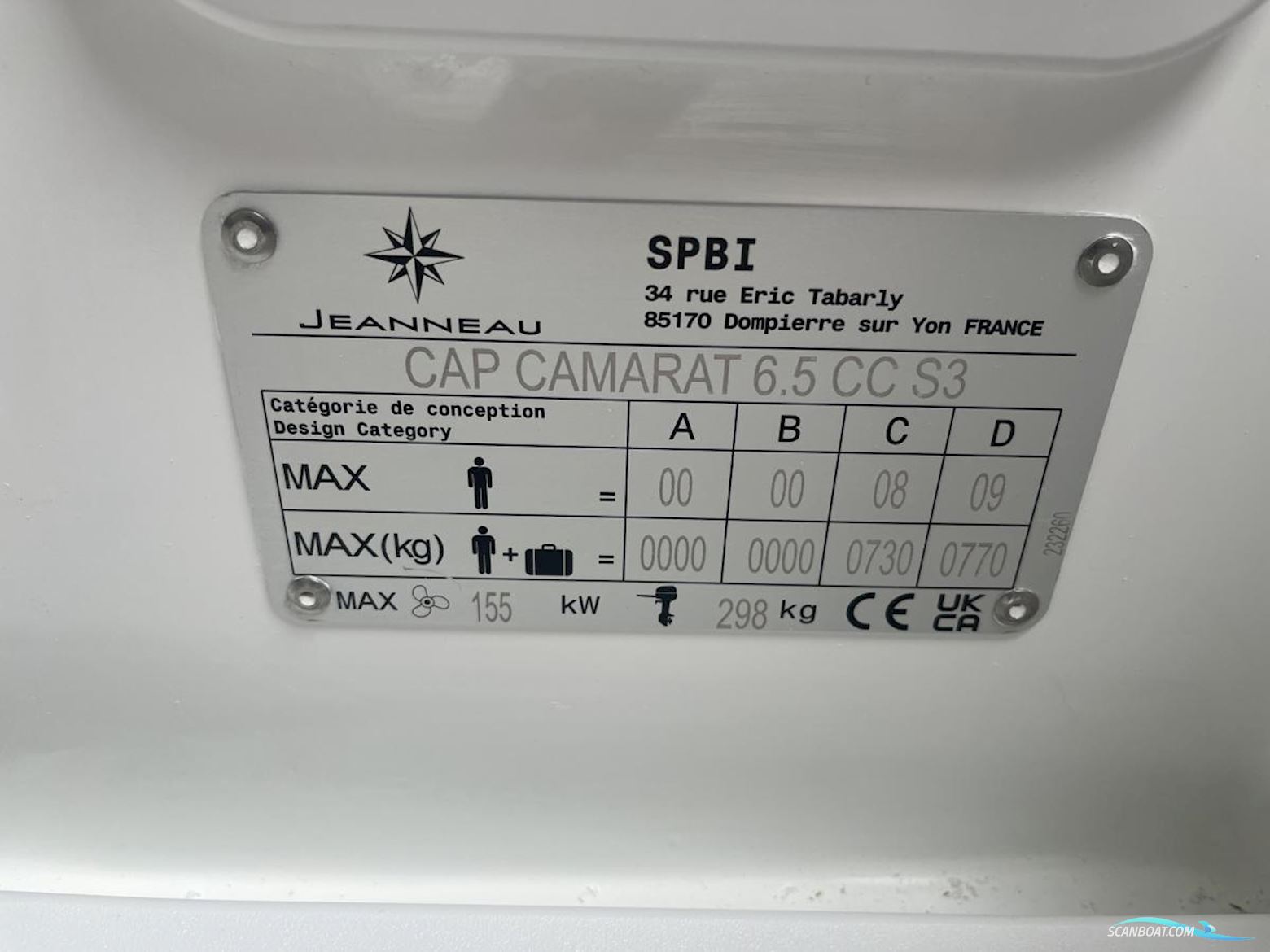 Jeanneau Cap Camarat 6.5 CC Serie 3