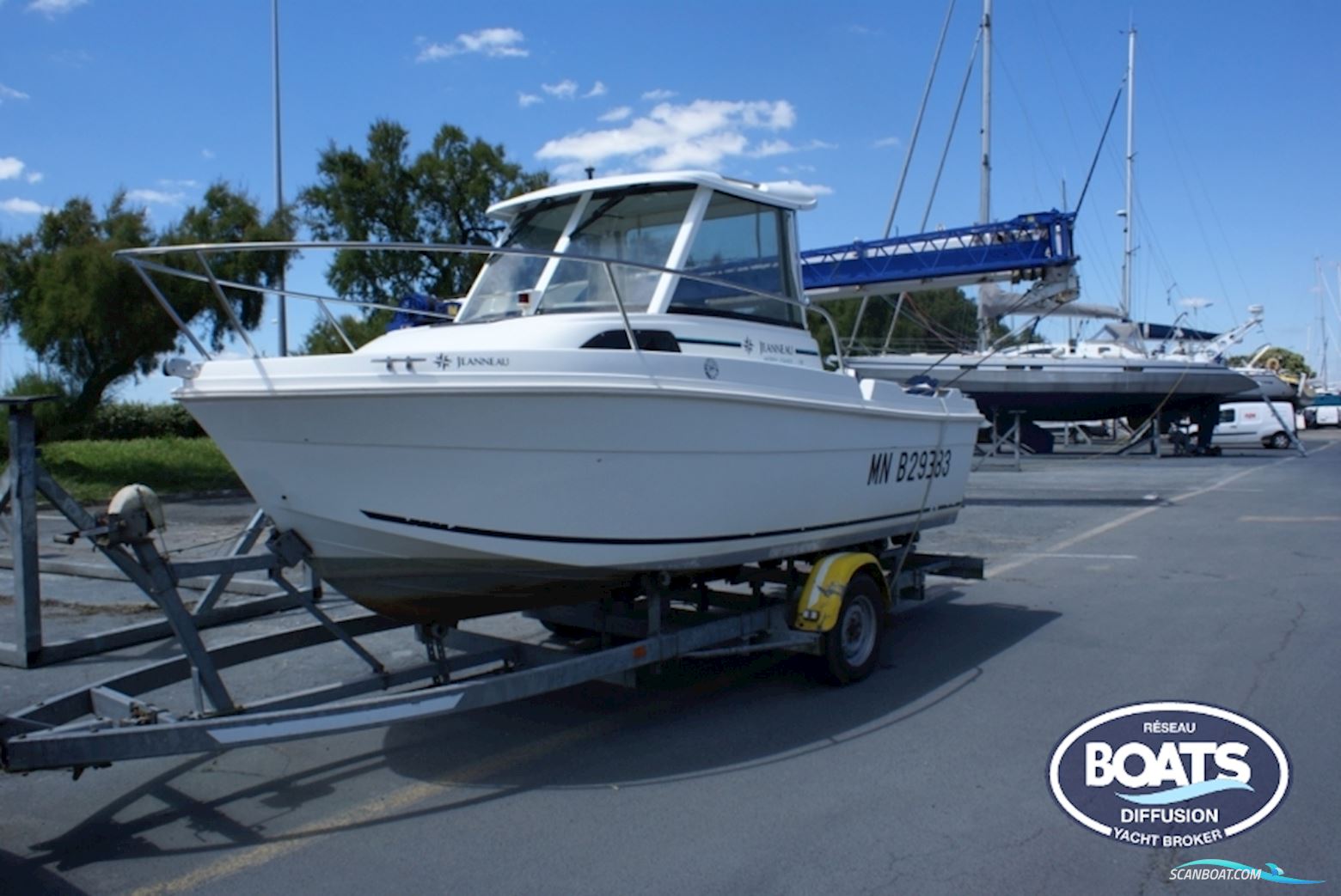 Jeanneau Merry Fisher 530 Avec Remorque Motorbåt 2000, med Yamaha motor, Frankrike