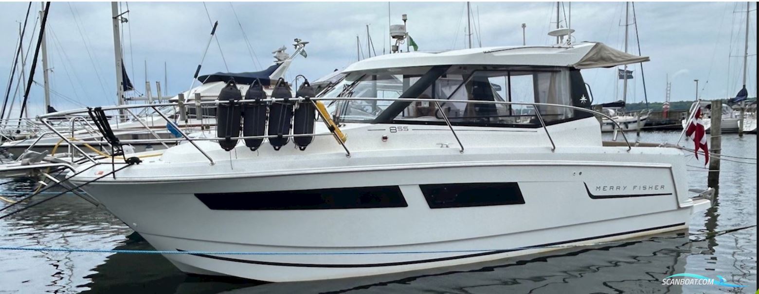 Jeanneau Merry Fisher 855 offshore Motorbåt 2013, med Evenrude motor, Danmark