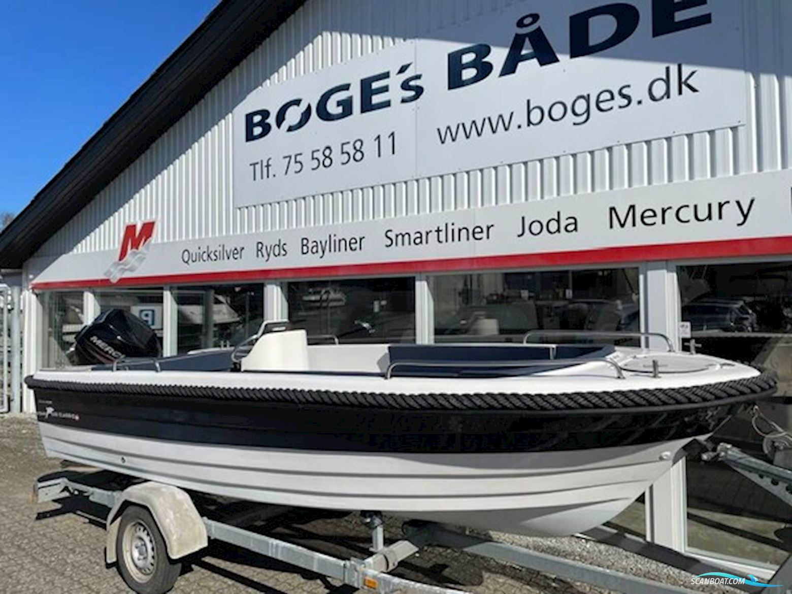 Nydam 500 Classic med 40 hk Mercury-EFI 4 takt og Brenderup trailer - Anvisningssalg