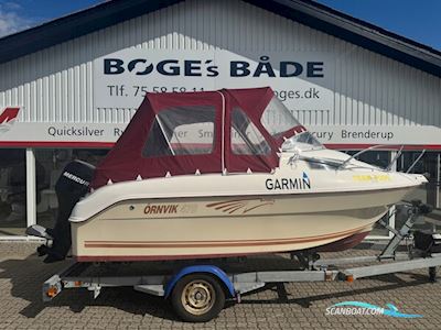 Örnvik 470 Cruiser Med 50 hk Mercury-Efi 4 Takt og 1000 kg Galaxy Bådtrailer Motorbåt 2007, med Mercury motor, Danmark