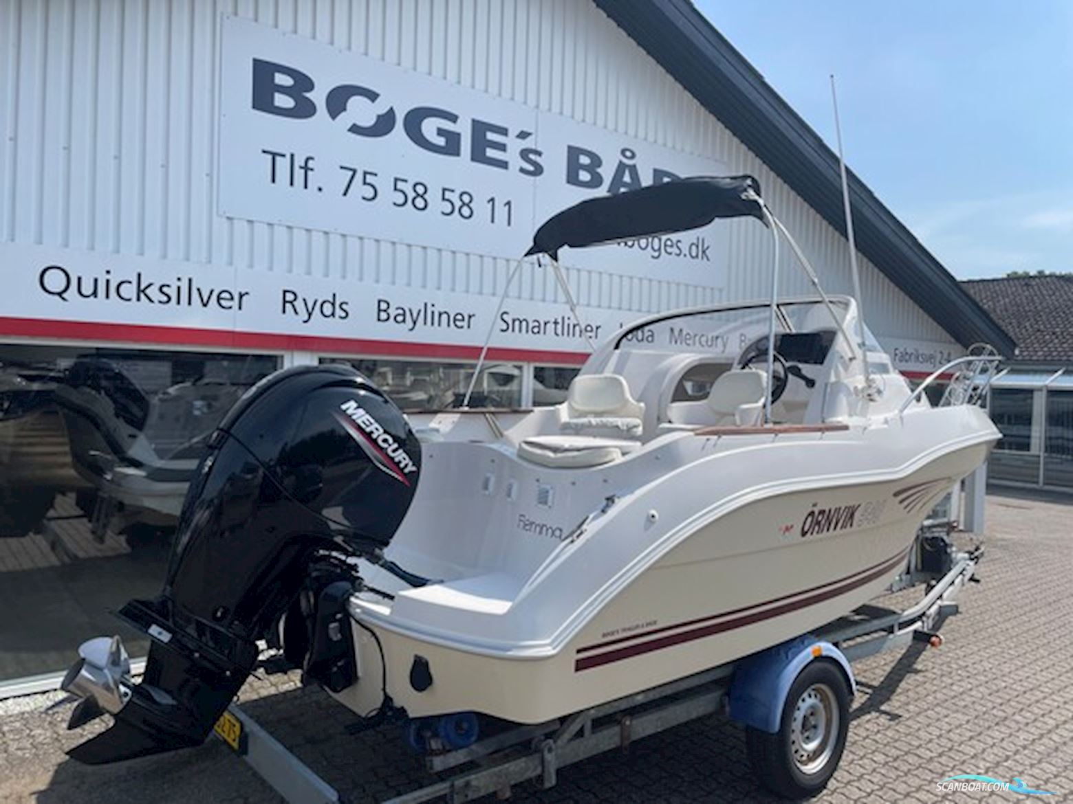 Ørnvik 540 Cruiser med 150 hk Mercury-EFI 4-takt 3,0L og Brenderup Bådtrailer - Anvisningssalg - SOLGT