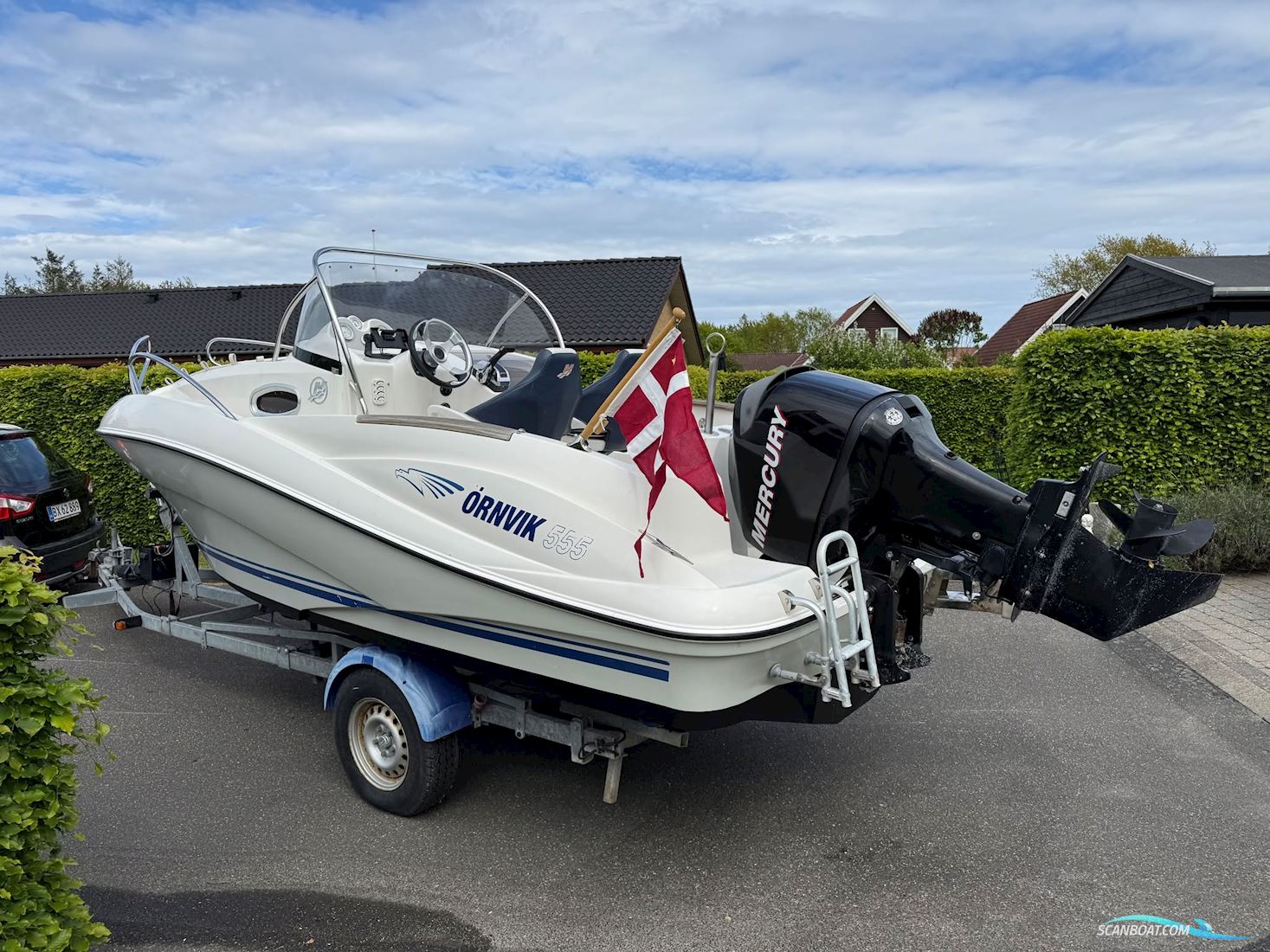 Ørnvik 555WA 115HK og Trailer Motorbåt 2006, med Mercury Optimax motor, Danmark