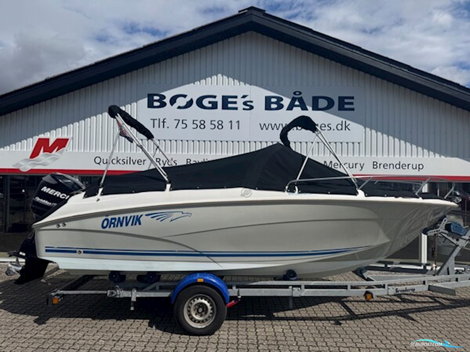 Örnvik 600 Commander Clx Med 125 hk Mercury-Dfi Optimax og Bådtrailer Motorbåt 2008, med Mercury motor, Danmark