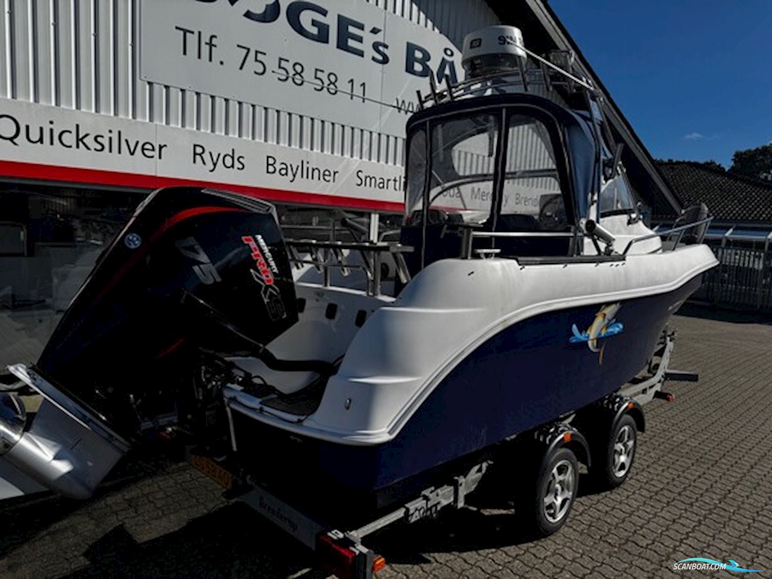 Örnvik 630 WA Commander Med F175 hk Mercury-Efi 4 Takt 3,4L V6 Inkl. Brenderup Buggi 2 Tons Trailer