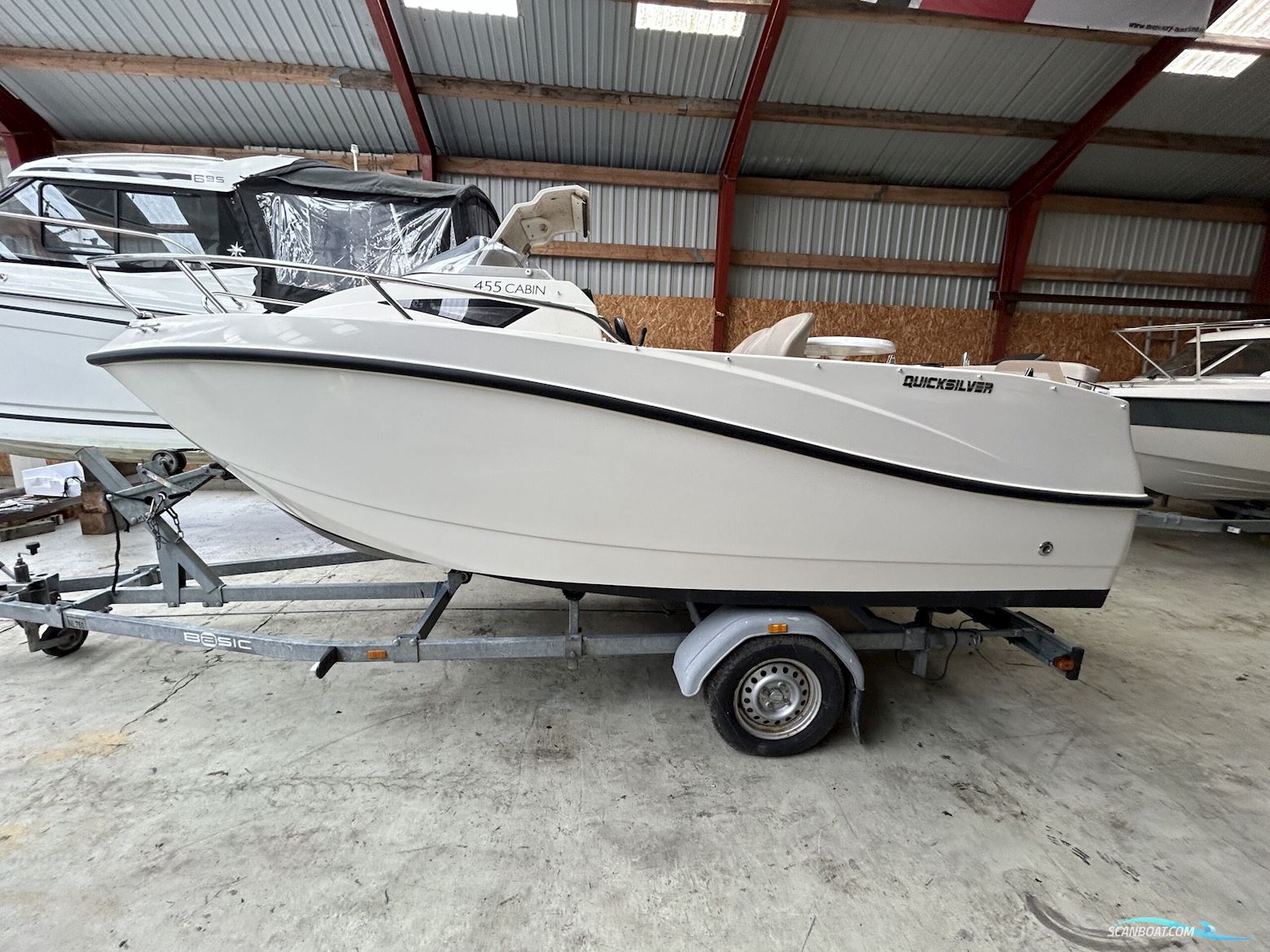 Quicksilver 455 Cabin / Med Trailer Motorbåt 2016, med Mercury motor, Danmark