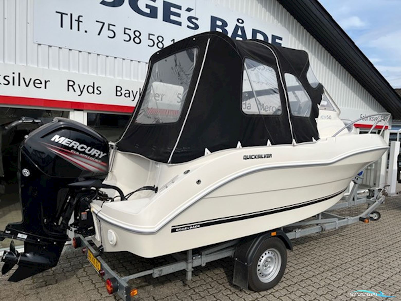 Quicksilver Activ 540 Cruiser med 115 hk Mercury-EFI 4-takt 2,1L og 1500 kg Brenderup bådtrailer - Anvisningssalg