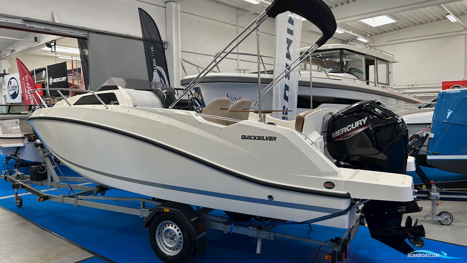 Quicksilver Activ 555 Cabin Motorbåt 2022, med Mercury 115 hk CT 4-Takt motor, Danmark