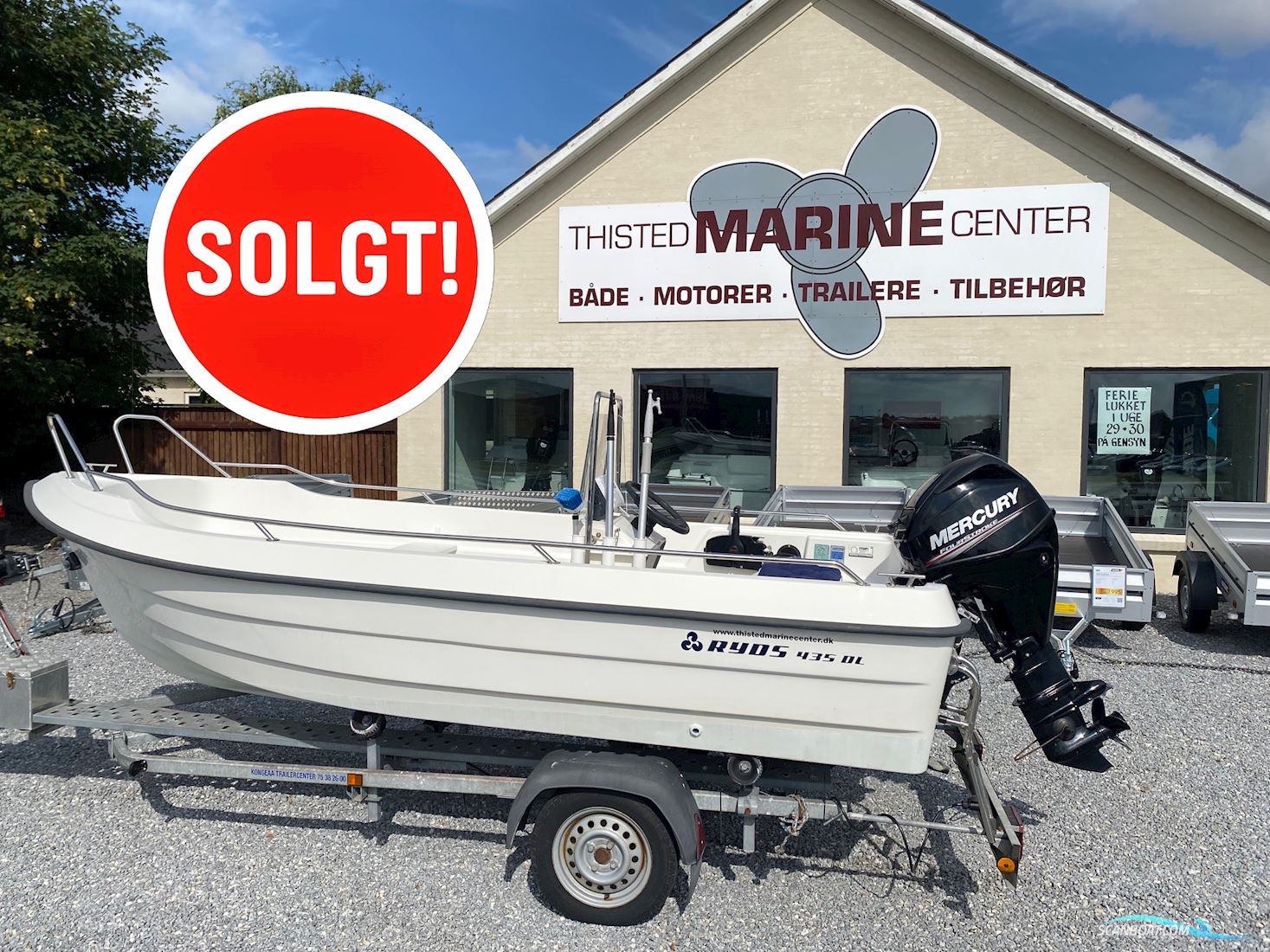 Ryds 435 DL Med F30 Elpt og Udstyr Motorbåt 2007, med Mercury motor, Danmark
