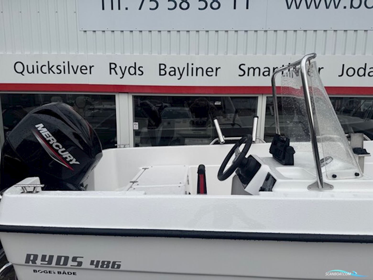 Ryds 486 BF Med 50 hk Mercury-Efi 4 Takt og 750 kg Brenderup Ubx Bådtrailer