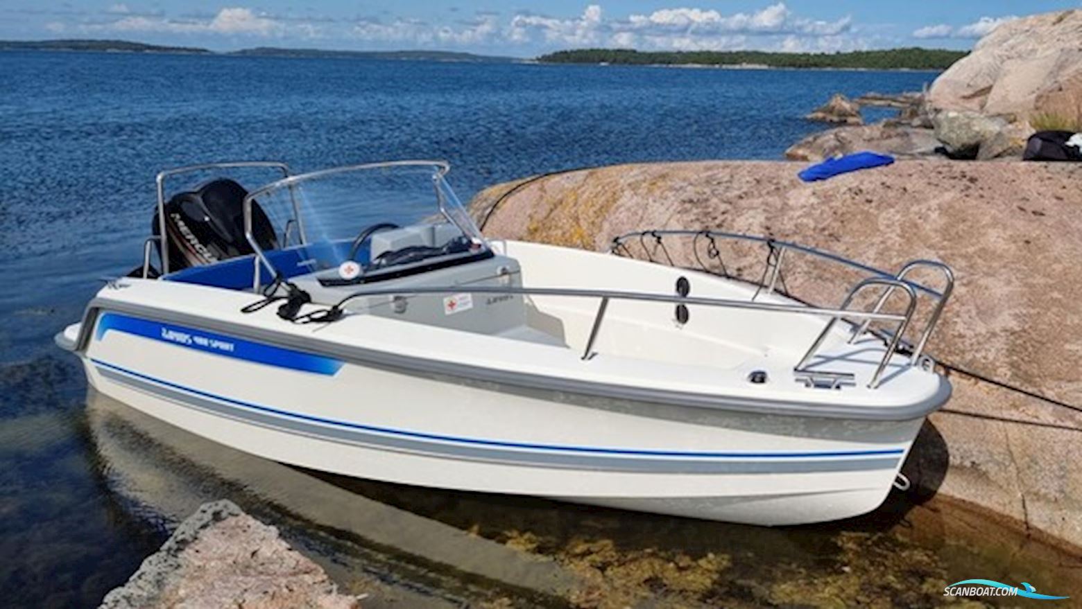 Ryds 488VI Sport Med 50 hk Mercury-Efi 4 Takt og Brenderup750 kg Premium Bådtrailer Motorbåt 2016, med Mercury motor, Danmark