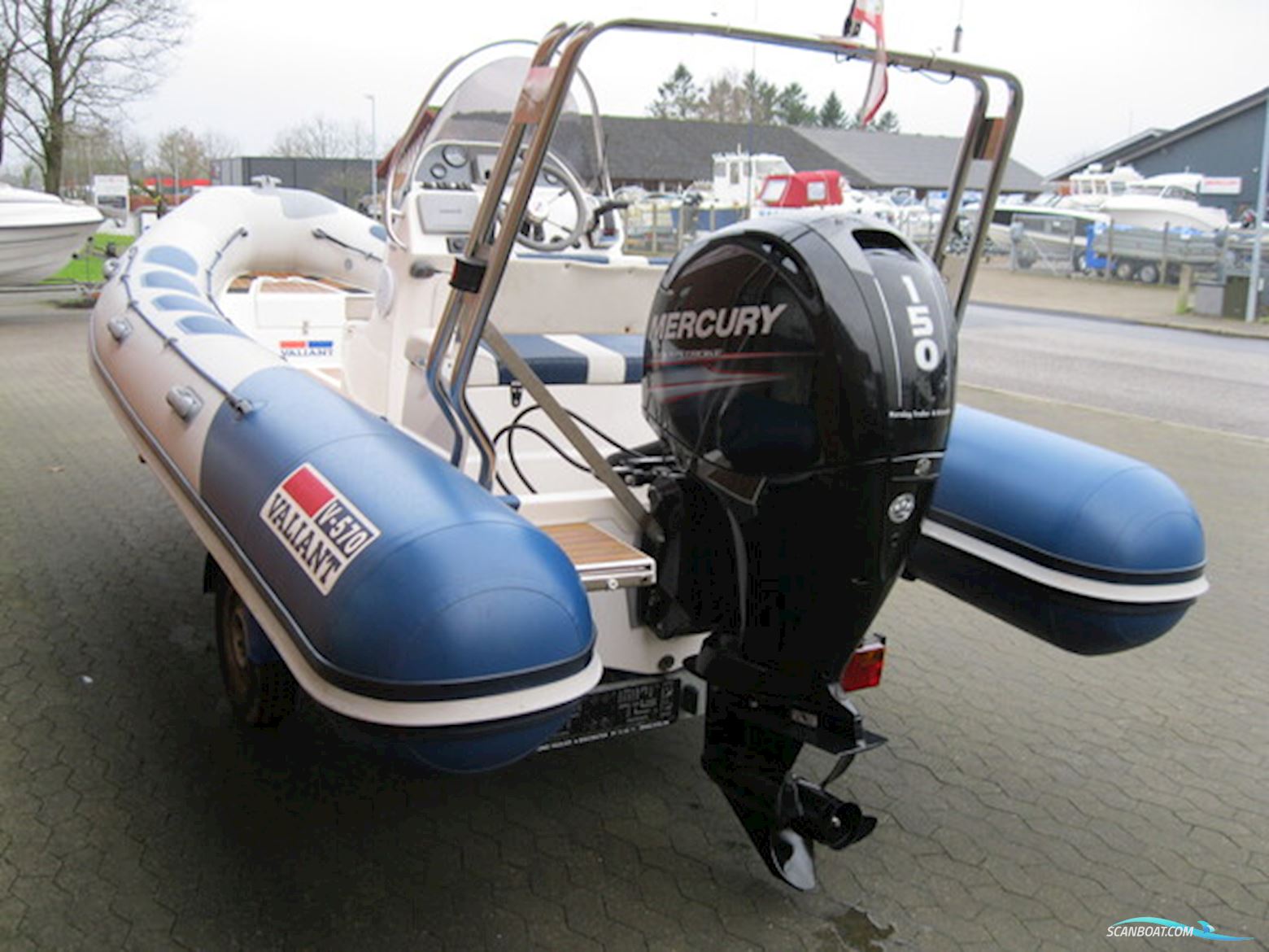 Valiant V-570 Rib m/Mercury F150 hk Efi 4-Takt og Brenderup Trailer - NU Nedsat KR. 15.000,- !