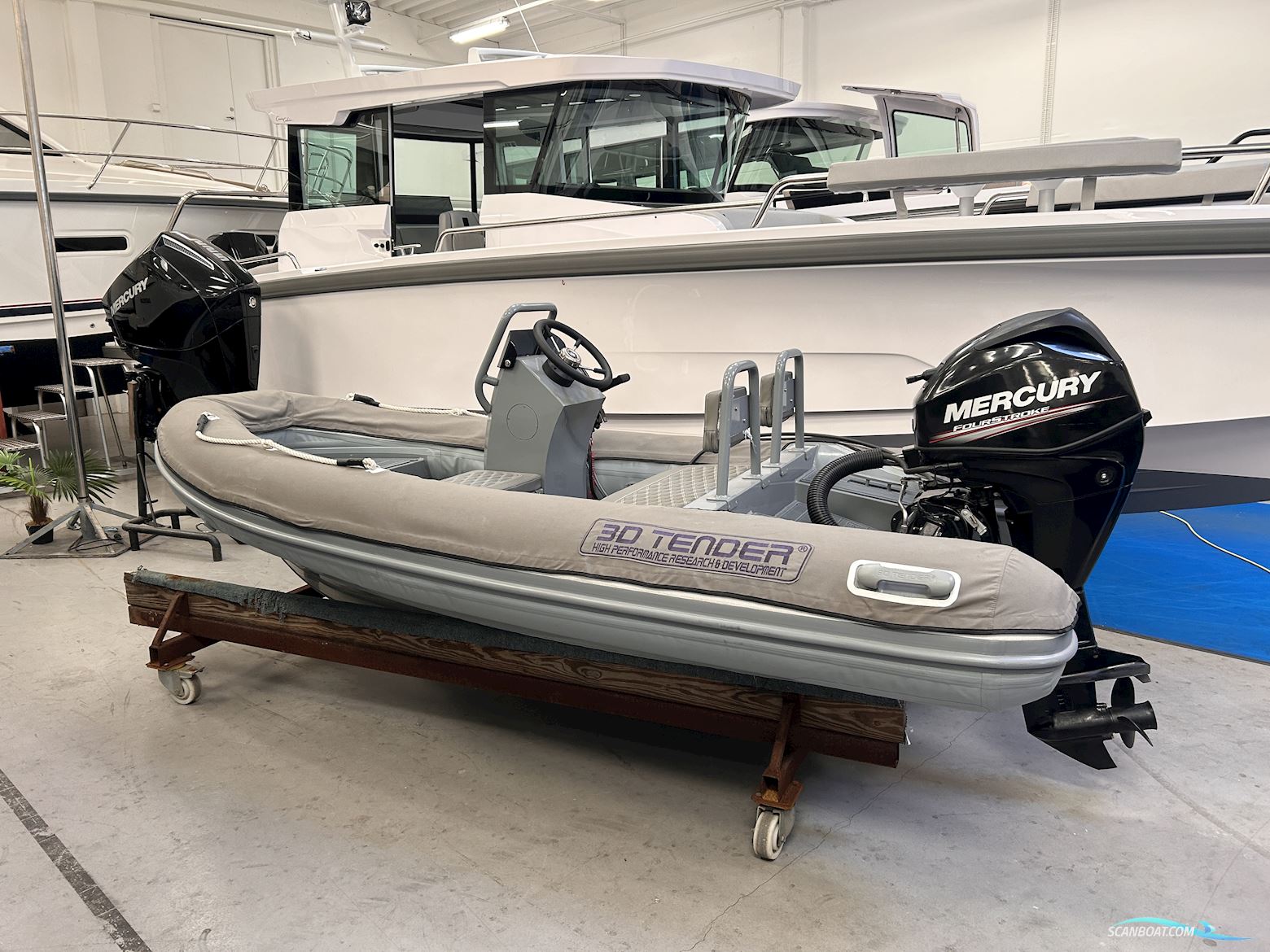  3D Tender Dream 340 Rib DEMOBÅD Motorboat 2024, with Mercury 25 hk 4-takt engine, Denmark