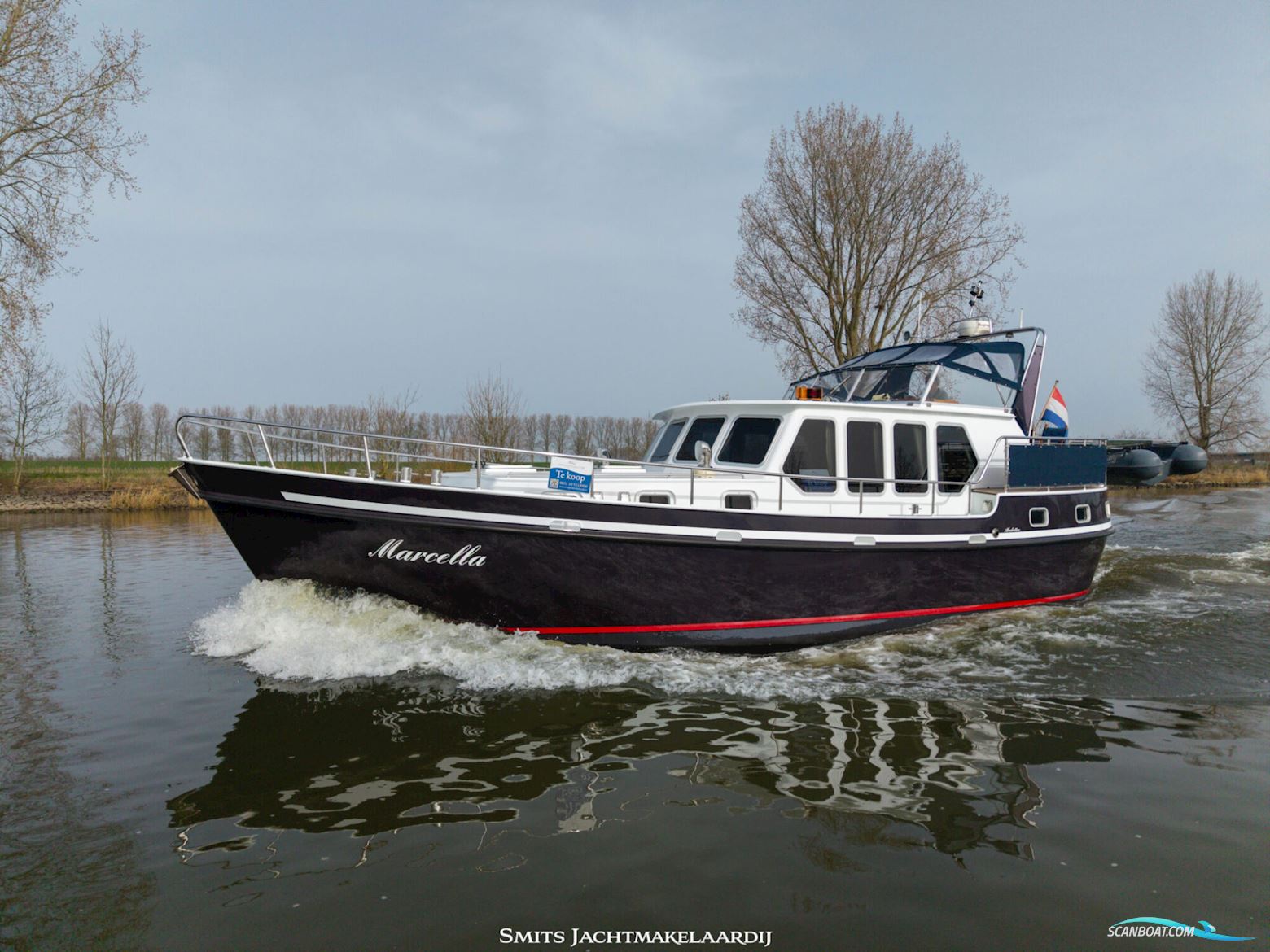 Alm Spitsgatkotter 12.80 AK Cabrio Motorboat 1999, with Perkins engine, The Netherlands