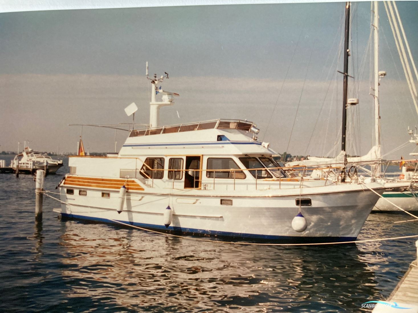 AMS Marine Trawler Yacht 420 Flushdeck Fast Line Motorboat 1995, with Capterpillar 3208T engine, Germany