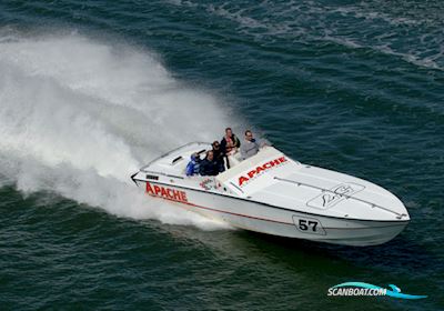 Apache 41 Motorboat 1990, with 2 x 582" V8 Block Dart Big M 4.600 1060hk/st engine, Sweden