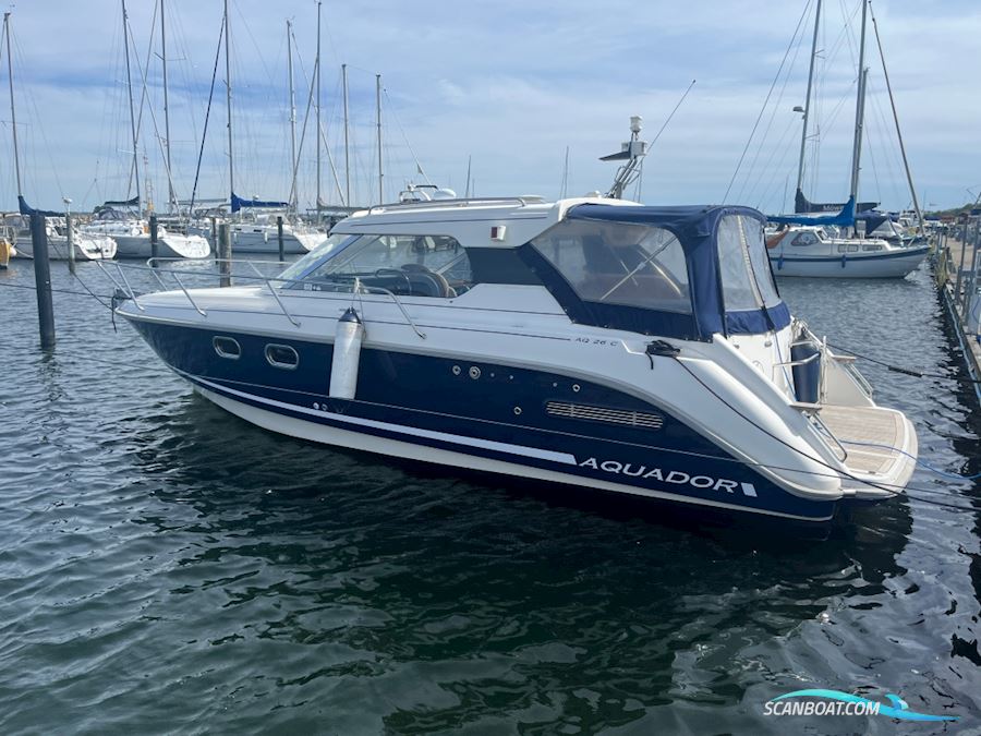 Aquador 26 HT Motorboat 2002, with Vovlo Penta KAD43 engine, Denmark