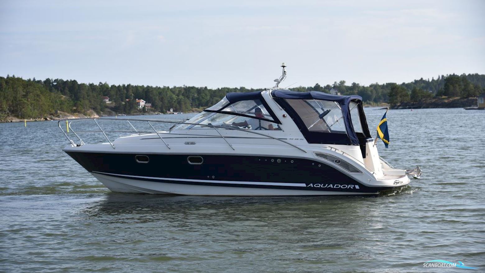 Aquador 28 DC Motorboat 2008, with Mercury Cummins engine, Sweden