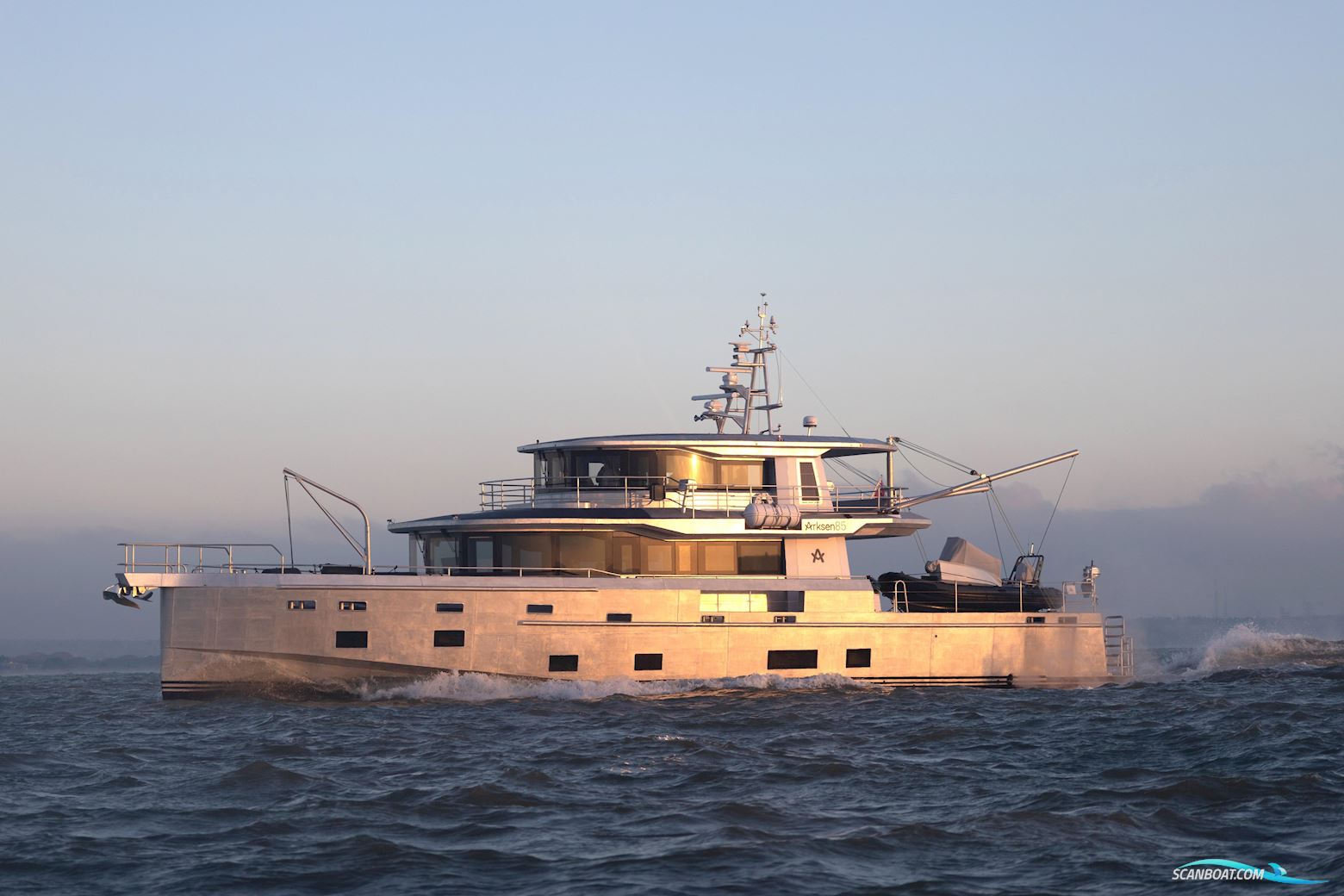Arksen 85 Motorboat 2024, with Praxis Hybrid System engine, United Kingdom