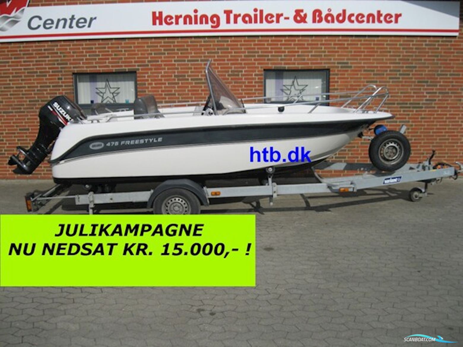 Askeladden 475 Freestyle m/Suzuki DF50 hk Efi 4-Takt - NU Nedsat KR. 15.000,- ! Motorboat 2010, with Suzuki engine, Denmark