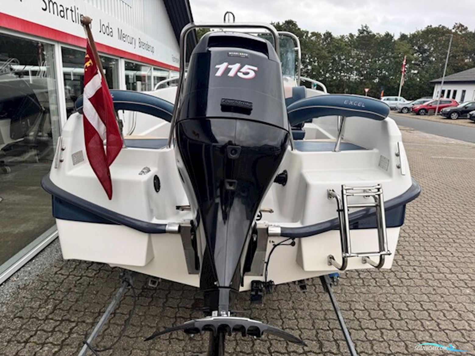 Askeladden 525 Excel Topline Med 115 hk Mercury-Efi 4 Takt og Brenderup 1300 kg Bådtrailer