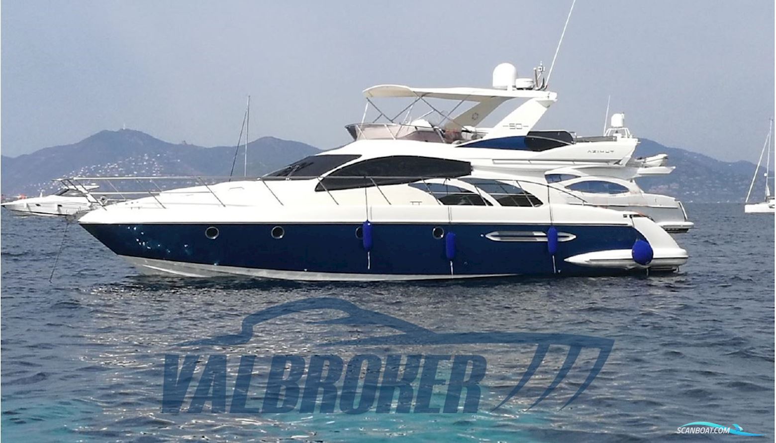 Azimut 50 Flybridge Motorboat 2005, with Caterpillar C12 engine, Italy