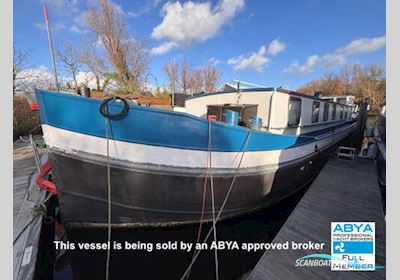 Barge De Hoop 91x17 Motorboat 1931, with Mann 6 Cylinder engine, United Kingdom