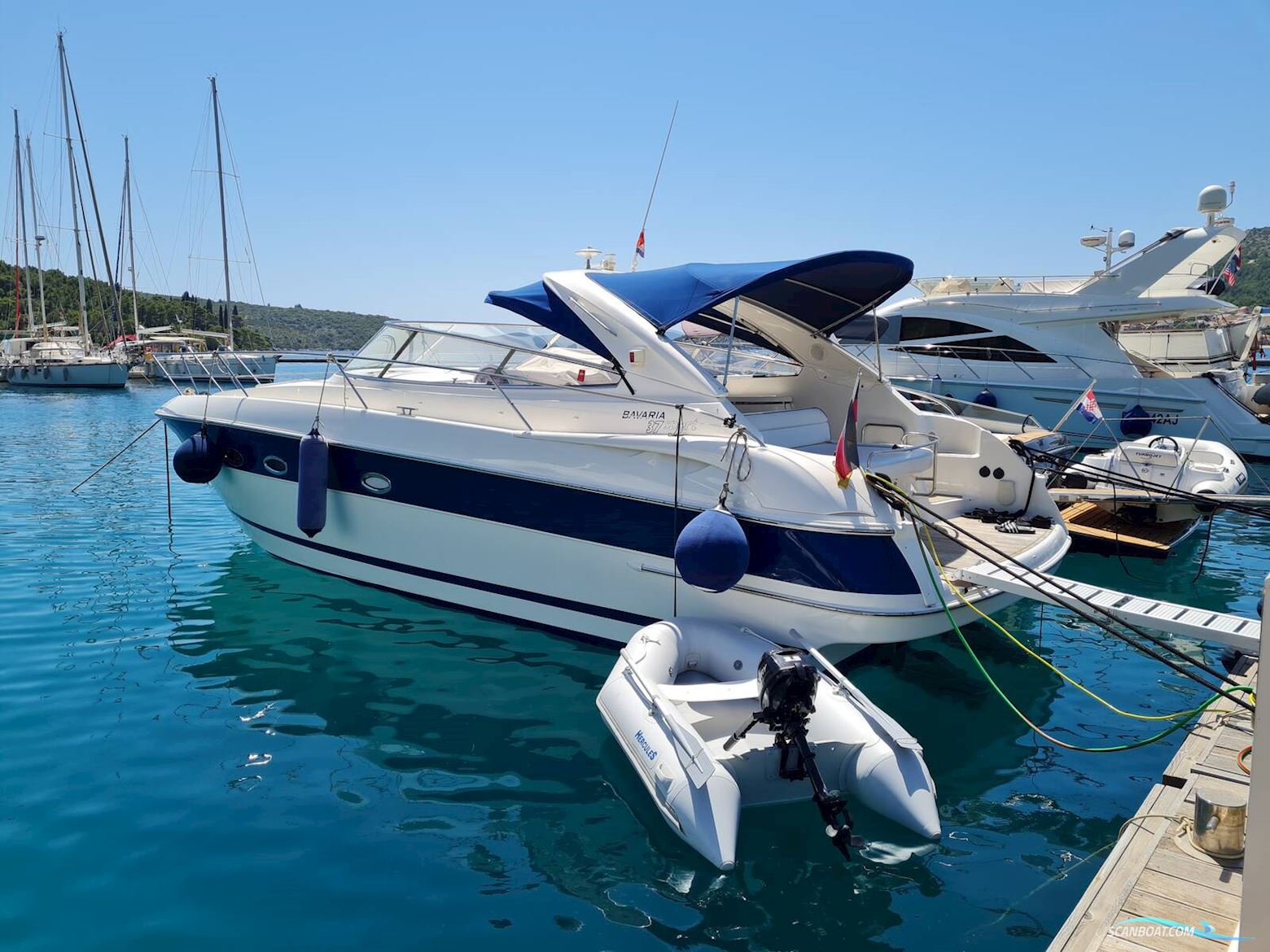 Bavaria 37 Sport Motorboat 2008, with Twin Volvo Penta 5.7GXi/DP-S engine, Greece