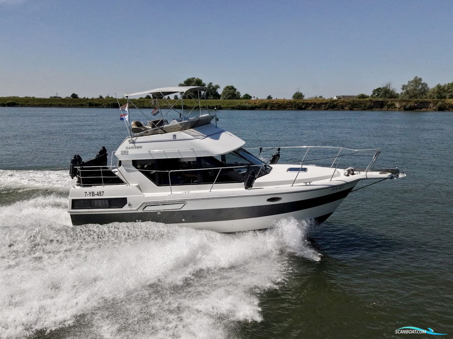 Carver 28 Flybridge Motorboat 1992, with Mercedes engine, The Netherlands